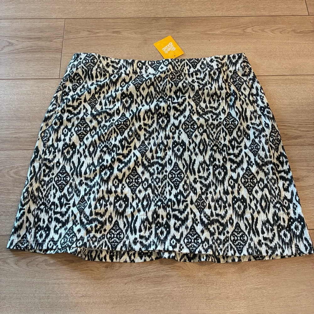 NWT RipSkirt Indo Ikat Length 1 Mini Skirt Dark Green White Beach Size XL